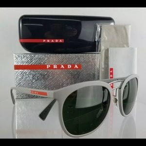 Brand New Authentic Prada SPS 04S Grey Sunglasses